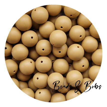 19mm Round Plain Colour Silicone Beads - 26 Colours