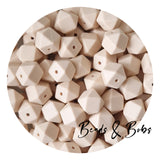 14mm Plain Colour Hexagon Beads - 38 Colours