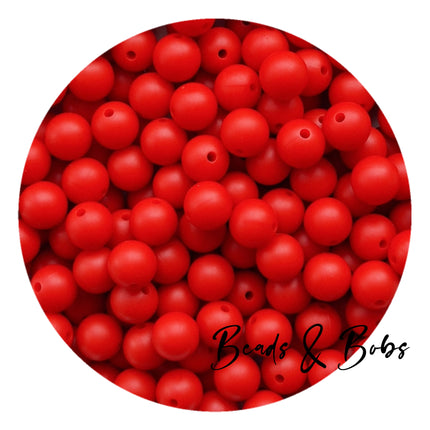 12mm Plain Colour Round Silicone Beads - 57 Colours