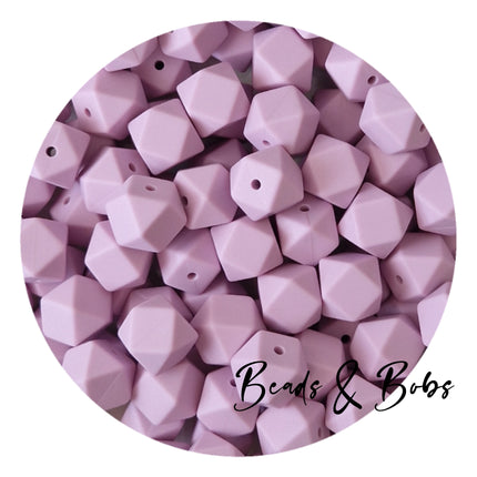 14mm Plain Colour Hexagon Beads - 48 Colours