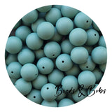 19mm Round Plain Colour Silicone Beads - 20 Colours