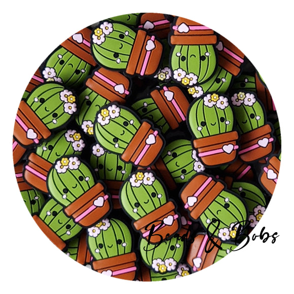 Silicone Happy Cactus Beads