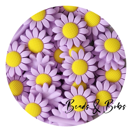 Silicone Daisy Beads - 7 Colours