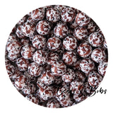 15mm Animal Print Round Silicone Beads - 14 Colours