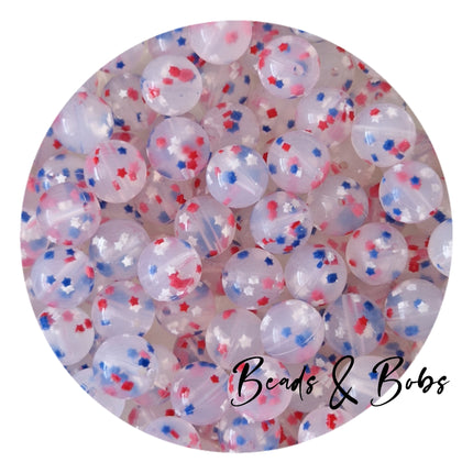 15mm Round Printed Beads - 36 Colours