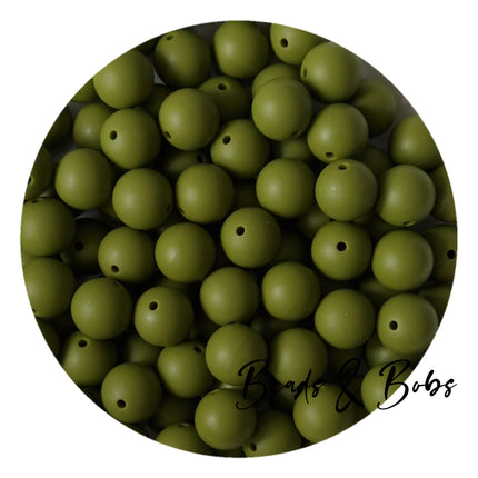 15mm Plain Colour Round Silicone Beads - 100 Colours
