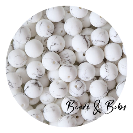 15mm Tie-Dye Round Silicone Beads - 6 Colours