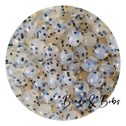 15mm Round Printed Beads - 36 Colours