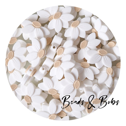 Silicone Half Flower Beads - 4 Colours