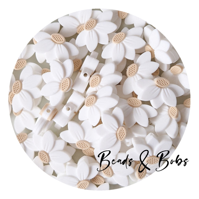 Silicone Half Flower Beads - 4 Colours