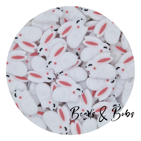 Silicone White Rabbit Beads