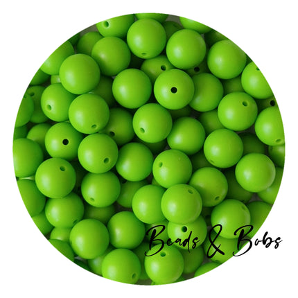 15mm Plain Colour Round Silicone Beads - 100 Colours
