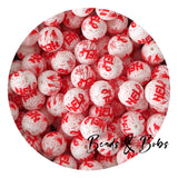 15mm Round Printed Beads - 30 Colours