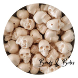 Silicone Halloween Skull Beads - 4 Colours