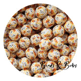 Silicone Halloween Print Beads - 2 Colours