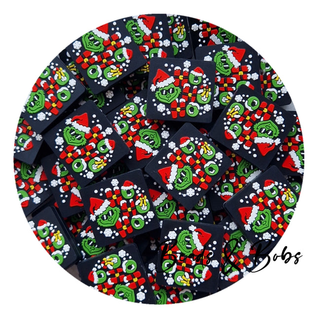 Silicone Ho Ho Ho Green Guy Beads