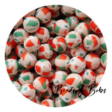 15mm Round Printed Christmas Beads - 12 Colours