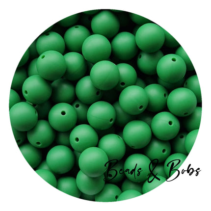 15mm Plain Colour Round Silicone Beads - 100 Colours