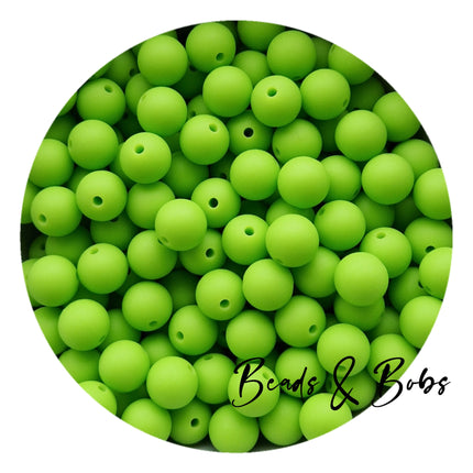 12mm Plain Colour Round Silicone Beads - 57 Colours
