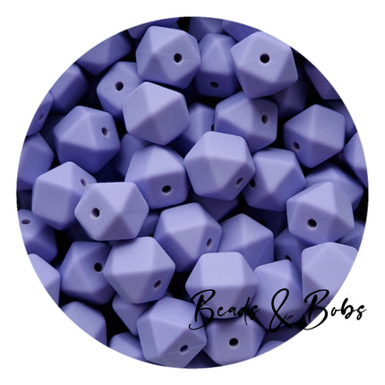 14mm Plain Colour Hexagon Beads - 48 Colours