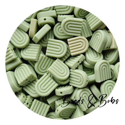 Silicone Arch Rainbow Beads - 13 Colours
