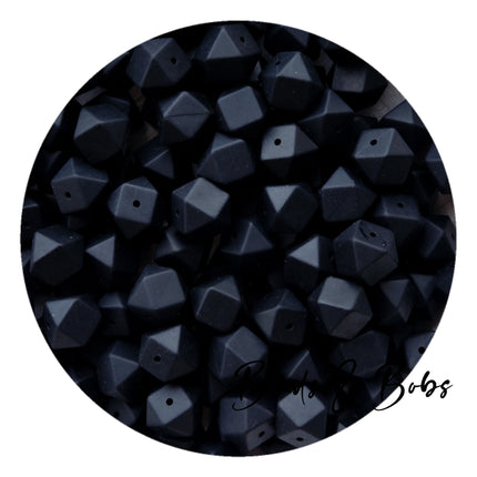 17mm Plain Colour Hexagon Silicone Beads - 13 Colours