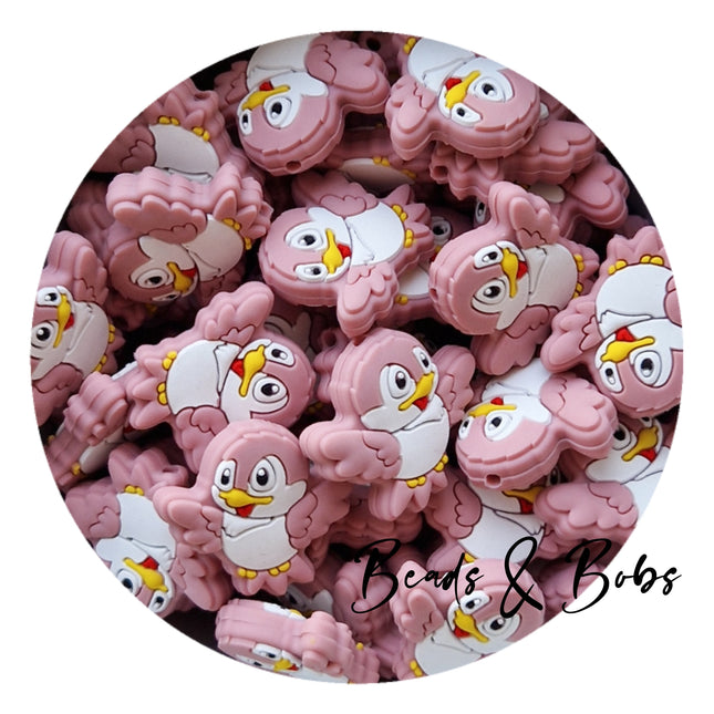 Silicone Little Bird Beads - 3 Colours
