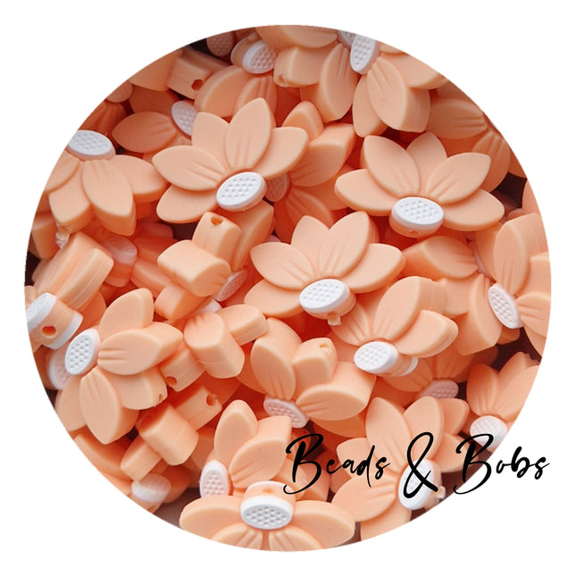 Silicone Half Flower Beads - 4 Colours