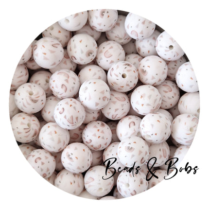 15mm Round Printed Beads - 36 Colours