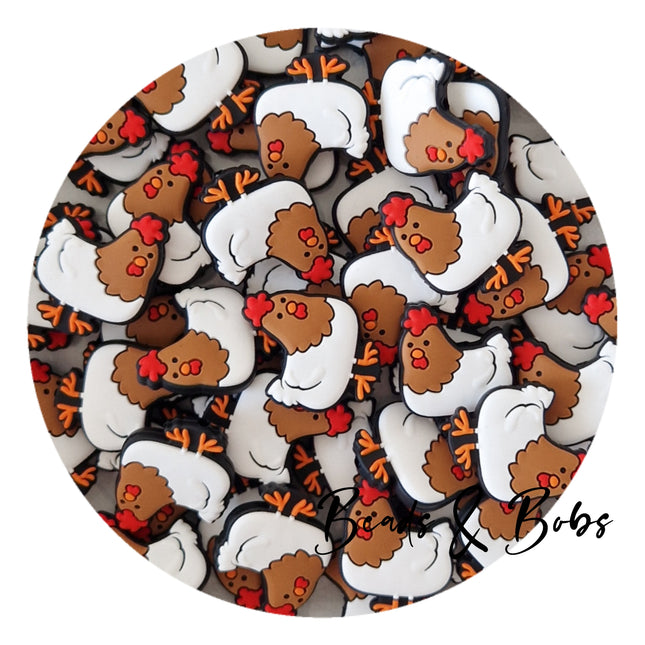 Silicone Hen Beads