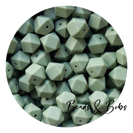 14mm Plain Colour Hexagon Beads - 48 Colours