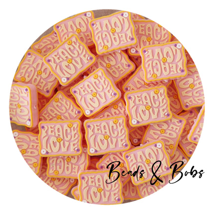 Silicone Peace Love Beads