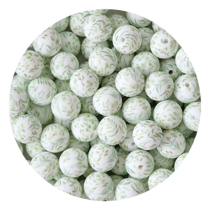 15mm Round Printed Beads - 36 Colours