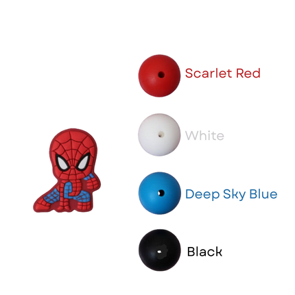 Silicone Super Hero Beads - 7 Colours