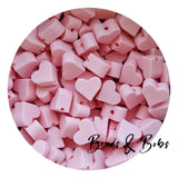 Silicone Mini Heart Beads - 6 Colours