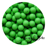 19mm Round Plain Colour Silicone Beads - 26 Colours