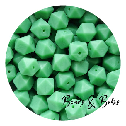 14mm Plain Colour Hexagon Beads - 48 Colours