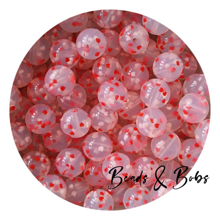 15mm Round Printed Beads - 36 Colours