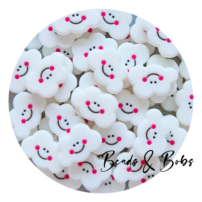Silicone Rosy Cheek Cloud Beads