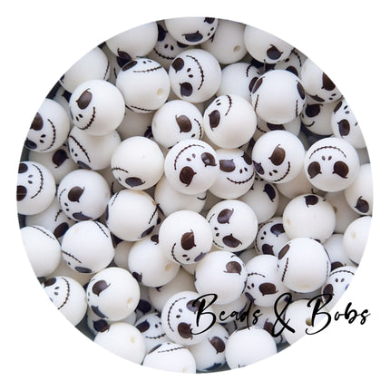 Silicone Halloween Print Beads - 7 Colours