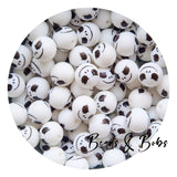 Silicone Halloween Print Beads - 7 Colours