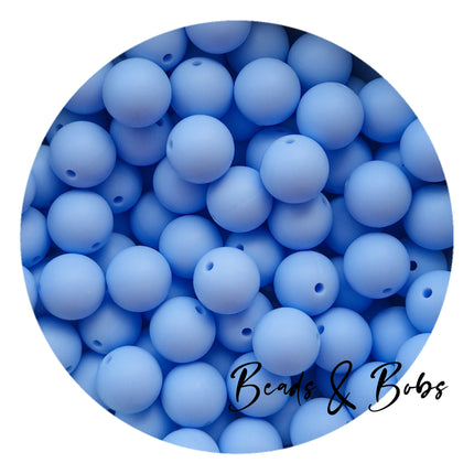 15mm Plain Colour Round Silicone Beads - 100 Colours