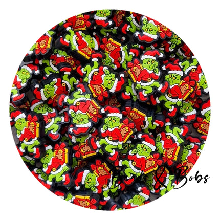 Silicone Christmas Green Guy Collection Beads - 2 Styles
