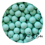 15mm Plain Colour Round Silicone Beads - 100 Colours