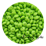 12mm Lentil Silicone Beads - 27 Colours