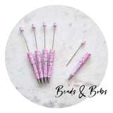 Beadable Printed Ballpoint Pens - 3 Colours