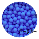 12mm Plain Colour Round Silicone Beads - 57 Colours