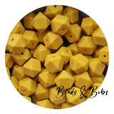 14mm Plain Colour Hexagon Beads - 48 Colours