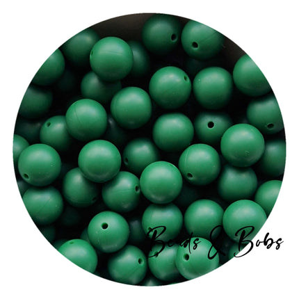 15mm Plain Colour Round Silicone Beads - 100 Colours