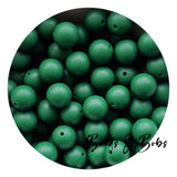 15mm Plain Colour Round Silicone Beads - 100 Colours